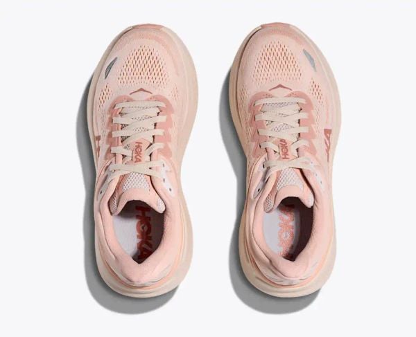  Giày Chạy Bộ Nữ Hoka Bondi 9 Road - Rose Latte / Rose Cream 