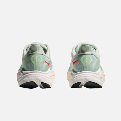  Giày Chạy Bộ Nữ Hoka Clifton 10 Wide - Sea Glass / Neon Flame 