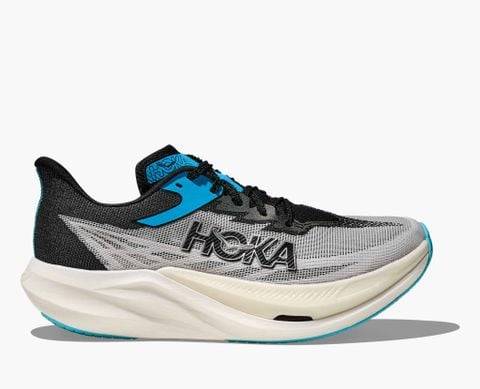  Giày Chạy Bộ Unisex HOKA Rocket X 3 - White / Black 