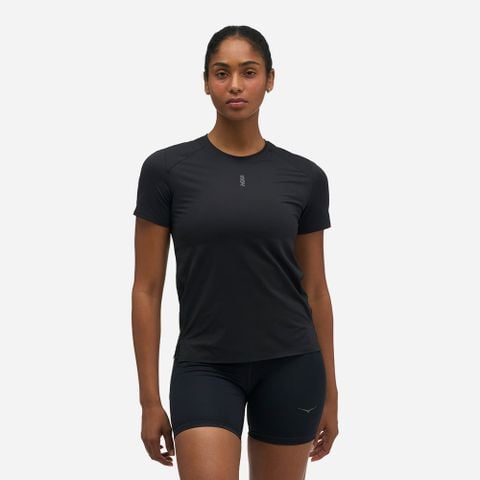  Áo Thun Chạy Bộ Nữ Tay Ngắn Hoka Everyrun Short Sleeve 1175856-BLK - Đen 
