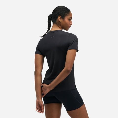  Áo Thun Chạy Bộ Nữ Tay Ngắn Hoka Everyrun Short Sleeve 1175856-BLK - Đen 