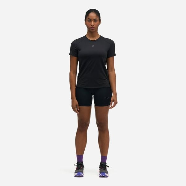  Áo Thun Chạy Bộ Nữ Tay Ngắn Hoka Everyrun Short Sleeve 1175856-BLK - Đen 