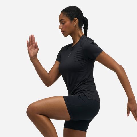  Áo Thun Chạy Bộ Nữ Tay Ngắn Hoka Everyrun Short Sleeve 1175856-BLK - Đen 