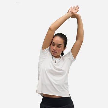  Áo Thun Chạy Bộ Nữ Hoka Tay Ngắn Everyrun Short Sleeve - Trắng 