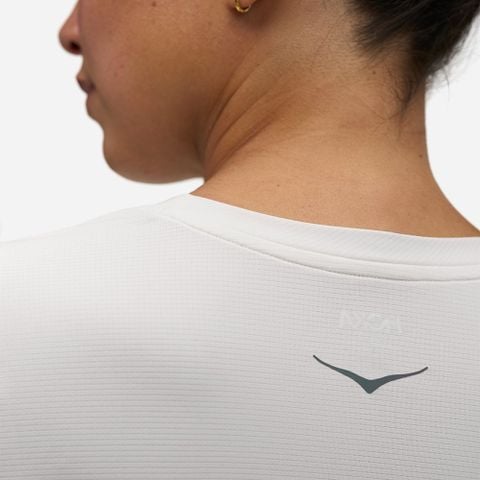  Áo Thun Chạy Bộ Nữ Hoka Tay Ngắn Everyrun Short Sleeve - Trắng 