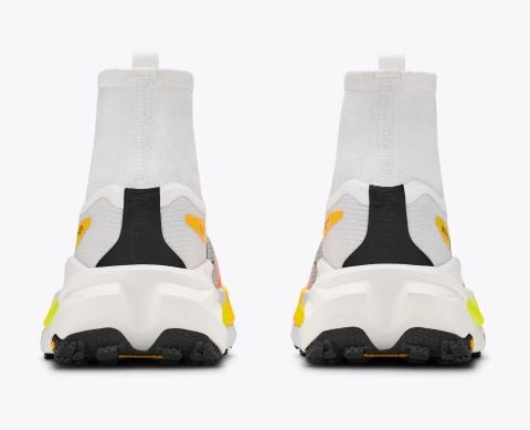  Giày Chạy Địa Hình Nam Hoka Tecton X 4 - Frost / Neon tangerine 