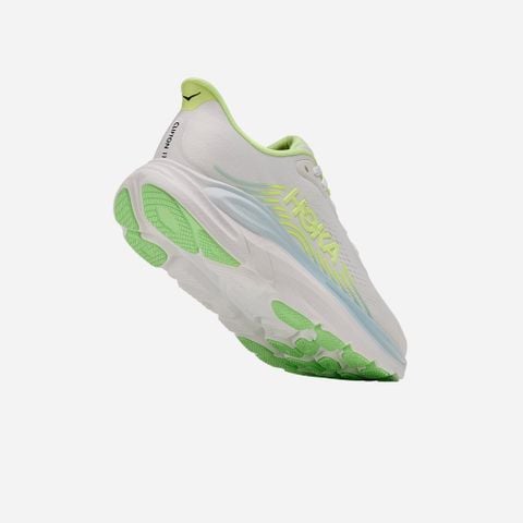  Giày Chạy Bộ Nữ Hoka Clifton 11 Wide - Frost / Neon Yuzu 