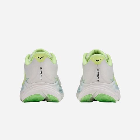  Giày Chạy Bộ Nữ Hoka Clifton 11 Wide - Frost / Neon Yuzu 