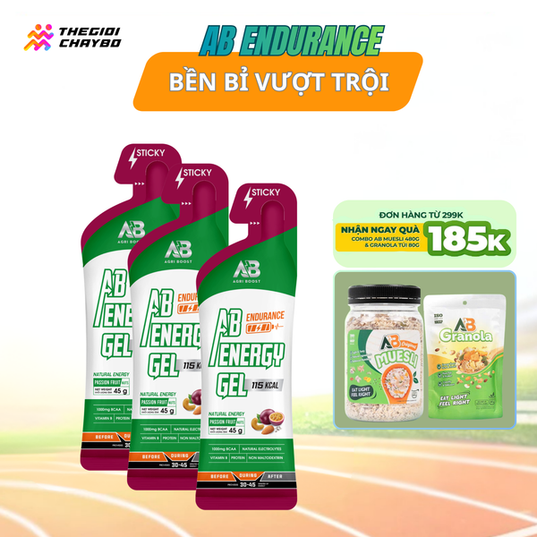  Gel Năng Lượng AB Endurance Gói 45g - Vị Chanh Dây 