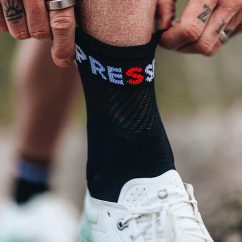  Vớ Thể Thao Compressport Ultra Trail Low Socks - BLACK/RED 
