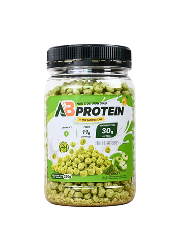  Ngũ Cốc Giòn Cao Đạm AB - Vị Táo Xanh Matcha 