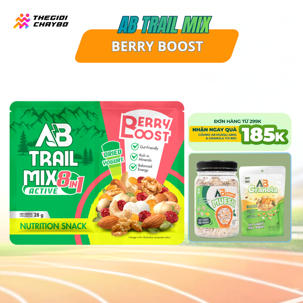  Túi Hạt Dinh Dưỡng AB Trail Mix Bùng Nổ Quả Mọng 28g 
