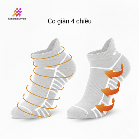  Tất/Vớ Cổ Ngắn Upper You Light Cushion SPM2005 - Xám 