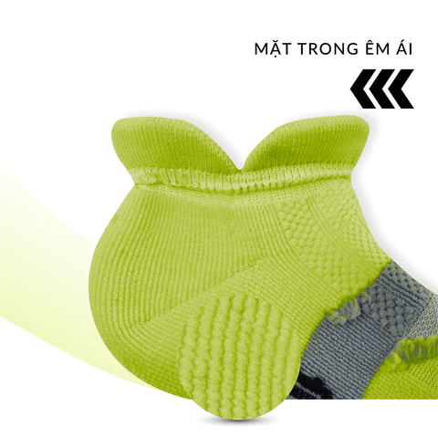  Tất/Vớ Cổ Ngắn Upper You Light Cushion SPM2002 - Xanh Neon 