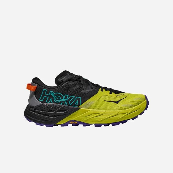  Giày Chạy Địa Hình Nam Hoka Speedgoat 7 - Black / Citrus 