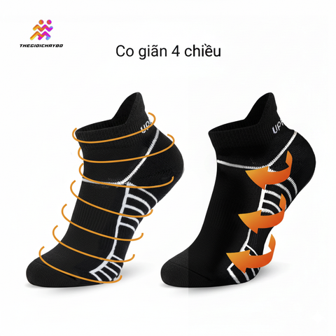  Tất/Vớ Cổ Ngắn Upper You Light Cushion SPM2005 - Đen 