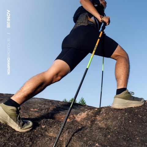  Gậy Chạy Trail Aonijie E4204 Carbon Trekking Pole - Xanh Lá 