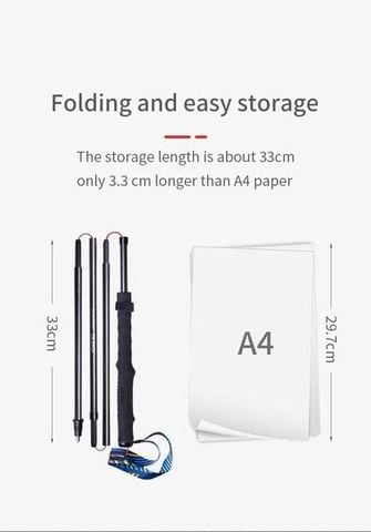  Gậy Chạy Trail Aonijie E4204 Carbon Trekking Pole - Đen (Mẫu mới) 