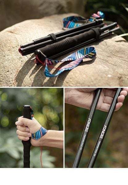  Gậy Chạy Trail Aonijie E4204 Carbon Trekking Pole - Đen (Mẫu mới) 
