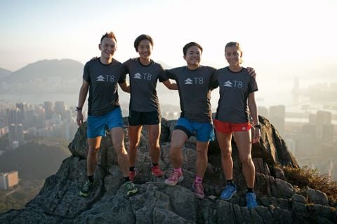  Quần Short Chạy Bộ Nữ T8 Custom Sherpa - Rainbow Blue 