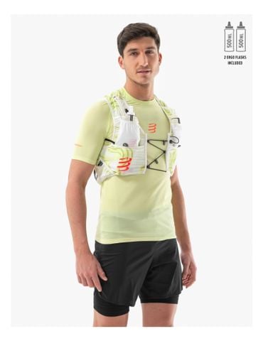  Vest Nước Chạy Bộ Compressport UltRun S Pack Evo 10 - Sugar/ Green Camo 