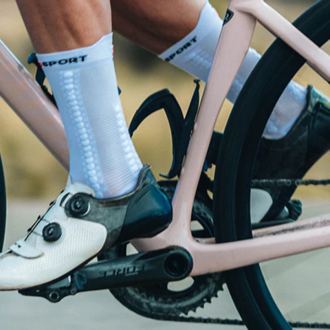  Tất/Vớ Đạp Xe Compressport Pro Racing Socks v4.0 - White/Black 
