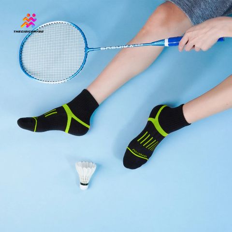  Tất/Vớ Cổ Ngắn Upper You Light Cushion SPM3003 - Đen/Xanh Dạ Quang 