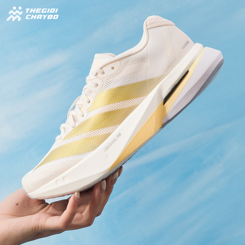 Giày Chạy Bộ Nữ ADIDAS Adizero Boston 13 W - Chalk White/ Gold Met/ Or– Thế  Giới Chạy Bộ