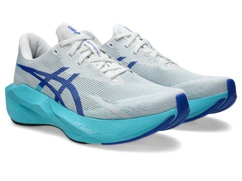  Giày Chạy Bộ Nam ASICS Novablast 6 - White / Energy Aqua 