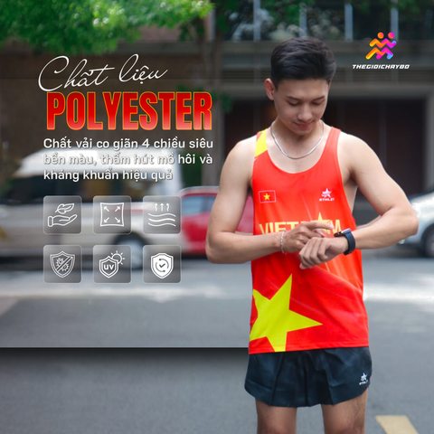 Áo Chạy Bộ Singlet Athlet Unisex Siêu Nhẹ, Nhanh Khô - Việt Nam 
