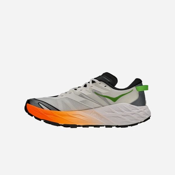  Giày Chạy Địa Hình Nam Hoka Speedgoat 7 - Frost/Neon Tangerine 