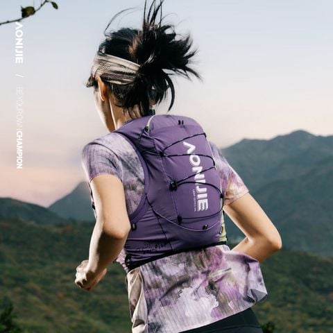 Vest Nước Chạy Bộ Aonijie C9116 Trail Running 10L - Tím Xanh Lá 