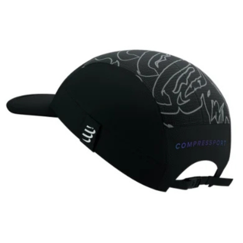  Nón Chạy Bộ Compressport 5 Panel Light Cap - BLACK/AURORA 