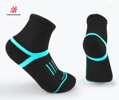  Tất/Vớ Cổ Ngắn Upper You Light Cushion SPM3003 - Đen/Xanh Ngọc 