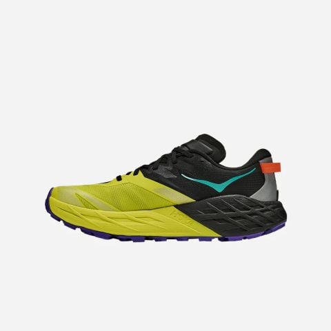  Giày Chạy Địa Hình Nam Hoka Speedgoat 7 - Black / Citrus 