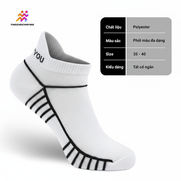  Tất/Vớ Cổ Ngắn Upper You Light Cushion SPM2005 - Trắng 