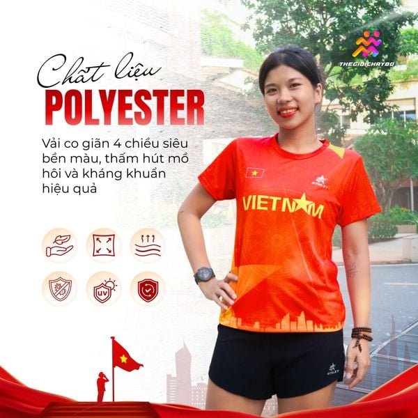  Áo Chạy Bộ T-shirt Athlet Nữ Thoáng Mát, Nhanh Khô - Việt Nam 