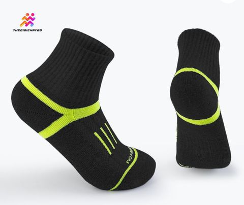  Tất/Vớ Cổ Ngắn Upper You Light Cushion SPM3003 - Đen/Xanh Dạ Quang 