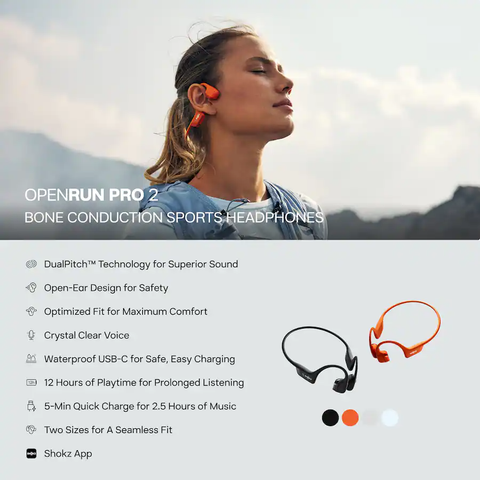  Tai Nghe Bluetooth Shokz S820 OpenRun Pro 2 - Màu Cam 