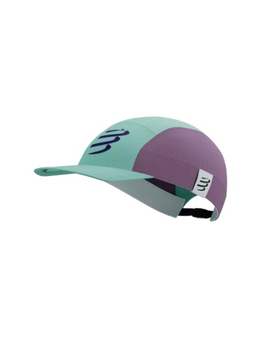  Nón Chạy Bộ Compressport 5 Panel Light Cap - Shell Blue/Grape 