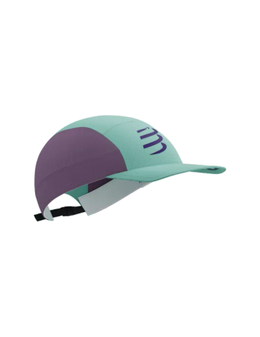  Nón Chạy Bộ Compressport 5 Panel Light Cap - Shell Blue/Grape 