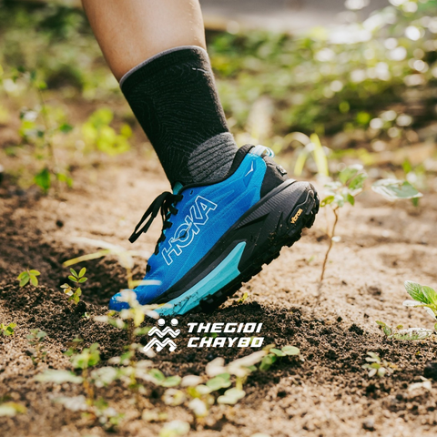  Giày Chạy Bộ Nam Hoka Mafate 5 Trail - Skyward Blue / Black 