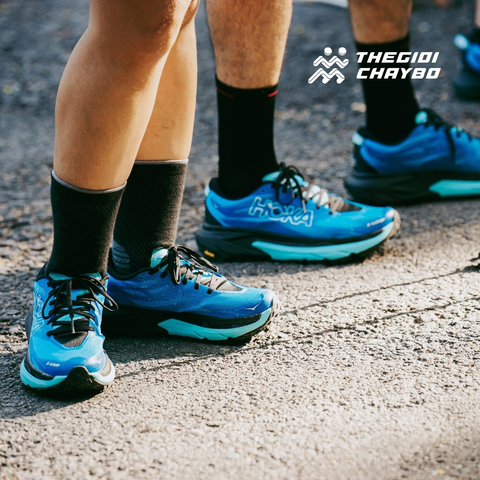  Giày Chạy Bộ Nam Hoka Mafate 5 Trail - Skyward Blue / Black 