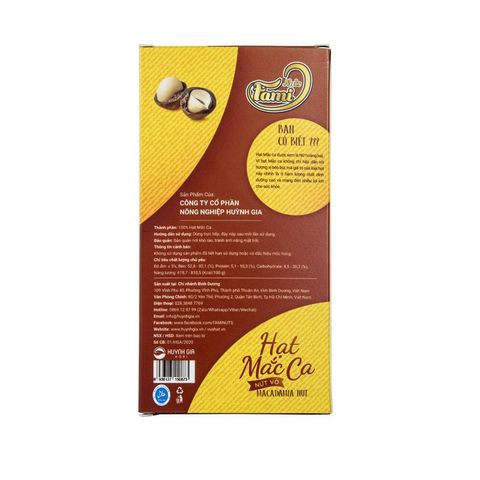  Hạt Macca Faminuts - Hộp Giấy 120g 