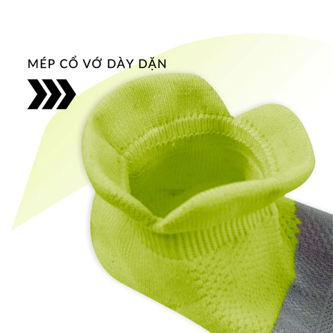  Tất/Vớ Cổ Ngắn Upper You Light Cushion SPM2002 - Xanh Neon 