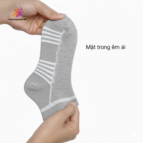  Tất/Vớ Cổ Ngắn Upper You Light Cushion SPM2005 - Xám 