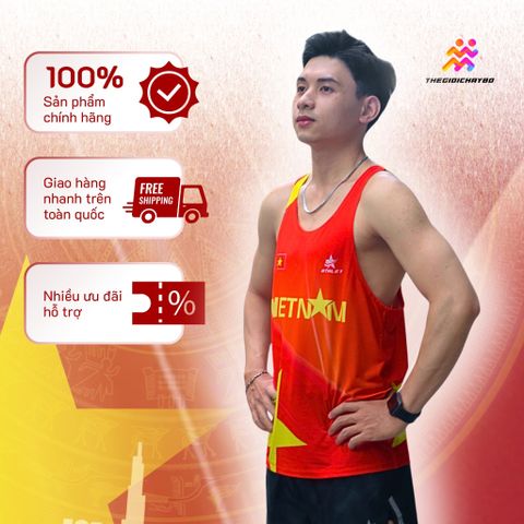  Áo Chạy Bộ Singlet Athlet Unisex Siêu Nhẹ, Nhanh Khô - Việt Nam 