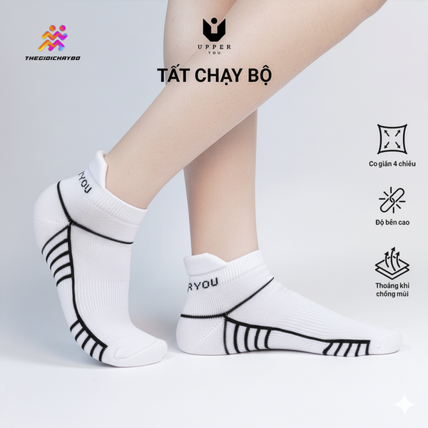  Tất/Vớ Cổ Ngắn Upper You Light Cushion SPM2005 - Trắng 
