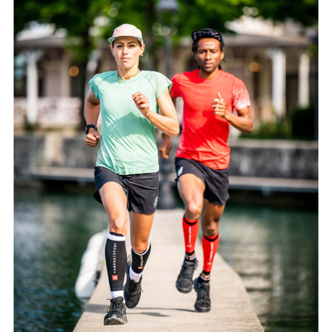  Băng Bảo Vệ Bắp Chân Compressport R2 3.0 - Black/White 