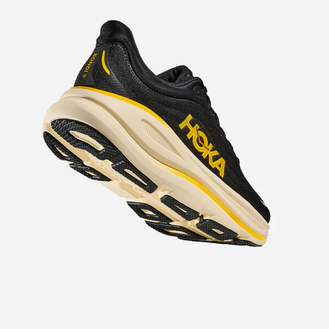  Giày Chạy Bộ Nam Hoka Bondi 9 Wide - Carbon Black / Yellow Gold 